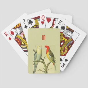 paraketten - monogrammen pokerkaarten