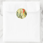  paraketten - monogrammen ronde sticker (Tas)