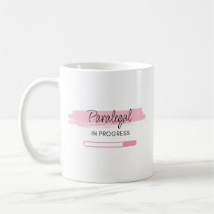 Paralegal Brushstroke Heart Personalized Name Koffiemok