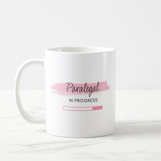 Paralegal Brushstroke Heart Personalized Name Koffiemok (Links)