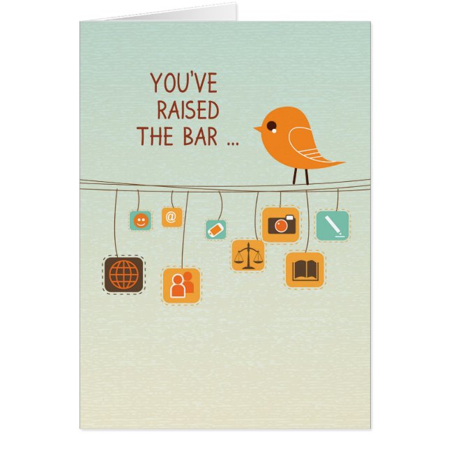 Paralegal Day, Vogel op hoge draad, juridisch assi (Voorkant)