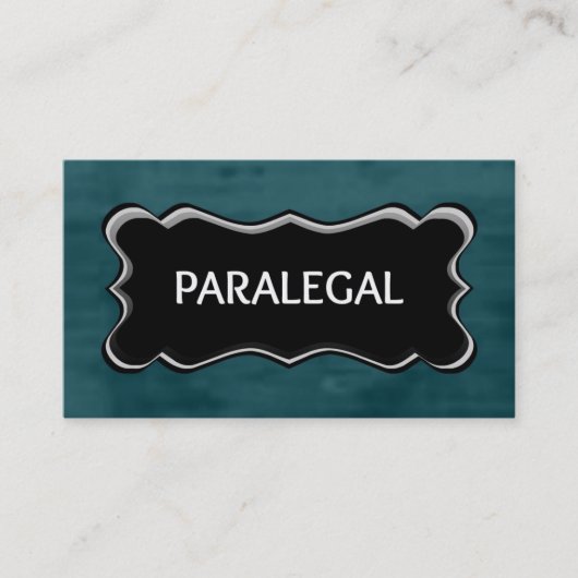Paralegal Elegant Naam Bord Visitekaartje (Voorkant)