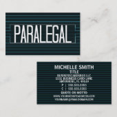 Paralegal Elegant Stripe Visitekaartje (Voorkant / Achterkant)