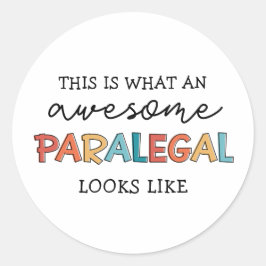 Paralegal Geweldige juridisch assistent Funny Ronde Sticker