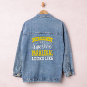 Paralegal job Title Employee Funny Worker Paralega Denim Jacket (Hangar)