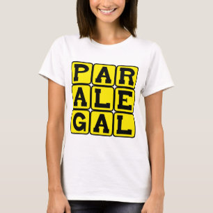 Paralegal, juridisch assistent t-shirt
