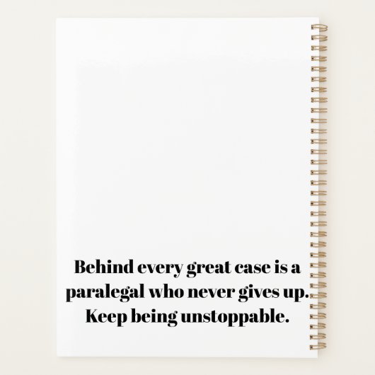 paralegal planner (Achterkant)