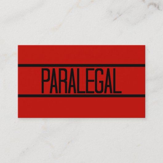 Paralegal rood Visitekaartje (Voorkant)