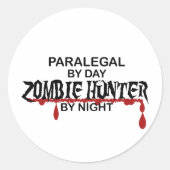 Paralegal Zombie Hunter Ronde Sticker (Voorkant)