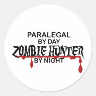 Paralegal Zombie Hunter Ronde Sticker