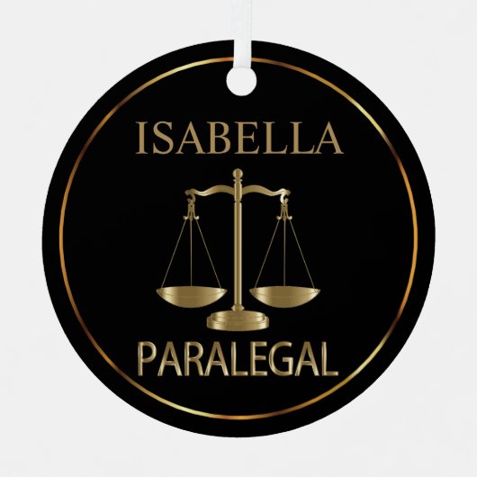 Paralegal - zwart en goud metalen ornament (Voorkant)