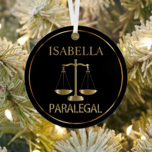 Paralegal - zwart en goud metalen ornament