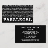 paralegale juridische terminologie visitekaartje (Voorkant / Achterkant)