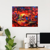 Parallax - Canvas Print (Thuiskantoor)