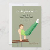 Parallel Bars Gymnast Invitation Kaart (Voorkant)