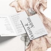 Parallel | Moderne Trouwkaart in zwart-wit Programma