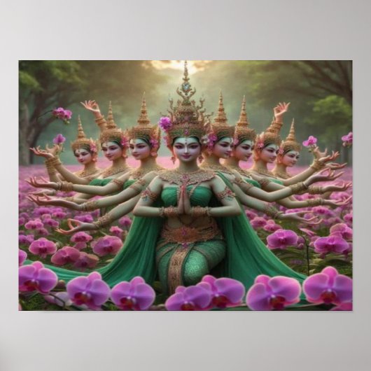 Parallel Realms Durga Godin Poster (Voorkant)