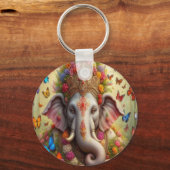 Parallel Realms Elephant and Butterflies sleutelha Sleutelhanger (Achterkant)