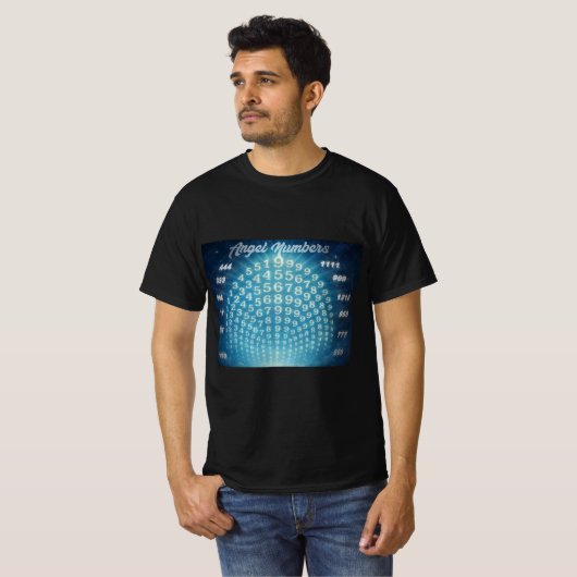 Parallel Realms Mannen t shirt. Engelennummers T-shirt (Voorkant volledig)