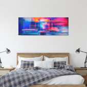 "Parallel Realms of Color" Hedendaags Abstract Canvas Afdruk (Insitu (Slaapkamer))