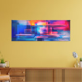 "Parallel Realms of Color" Hedendaags Abstract Canvas Afdruk (Insitu (Woonkamer))