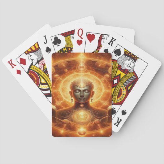 Parallel Realms speelkaarten. Koning der goden Pokerkaarten (Achterkant)