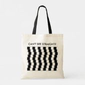 Parallelle geometrische optische illusie tote bag (Achterkant)