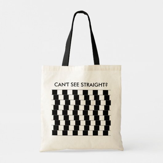 Parallelle geometrische optische illusie tote bag (Achterkant)