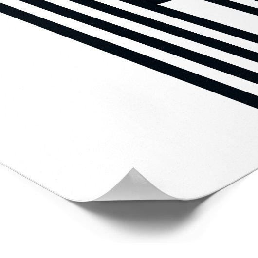 Parallelle lijnen Art Print - Black and White Line (Hoek)