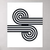 Parallelle lijnen Art Print - Black and White Line (Voorkant)