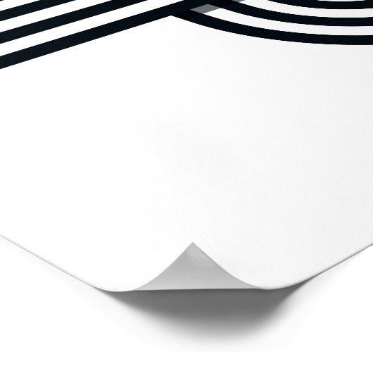 Parallelle lijnen Art Print - Black and White Line (Hoek)