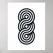 Parallelle lijnen Art Print - Black and White Line (Voorkant)