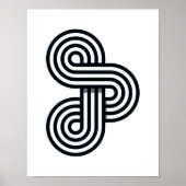 Parallelle lijnen Art Print - Black and White Line (Voorkant)
