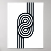 Parallelle lijnen Art Print - Black and White Line (Voorkant)