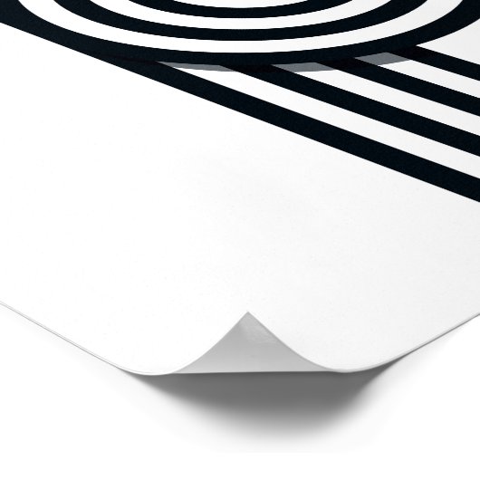 Parallelle lijnen Art Print - Black and White Line (Hoek)