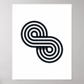 Parallelle lijnen Art Print - Black and White Line (Voorkant)