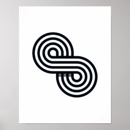 Parallelle lijnen Art Print - Black and White Line