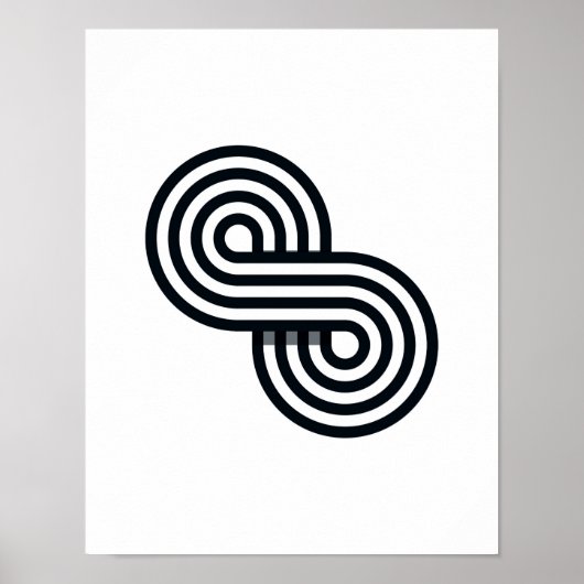 Parallelle lijnen Art Print - Black and White Line (Voorkant)