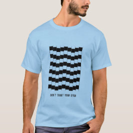 Parallelle lijnen geometrisch-optische illusie t-shirt
