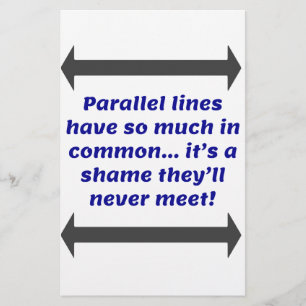 Parallelle lijnen hebben zoveel gemeen, Funny Joke Briefpapier