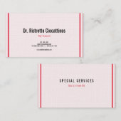 Parallelle Lijnwereld rood Visitekaartje (Voorkant / Achterkant)