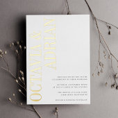 Parallelle | Modern Black & Gold Typography Weddin Folie Uitnodiging