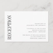 Parallelle | Moderne ontvangst van zwart-witbruilo Informatiekaartje (Voorkant)