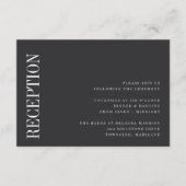 Parallelle | Moderne ontvangst van zwart-witbruilo Informatiekaartje (Voorkant)