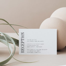 Parallelle | Moderne ontvangst van zwart-witbruilo Informatiekaartje