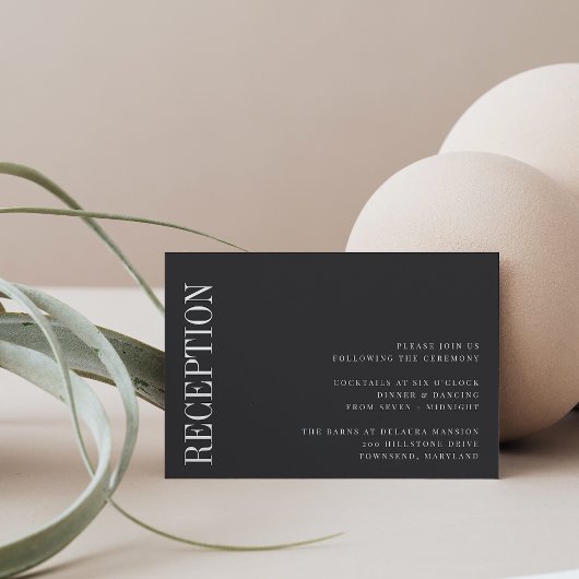 Parallelle | Moderne ontvangst van zwart-witbruilo Informatiekaartje