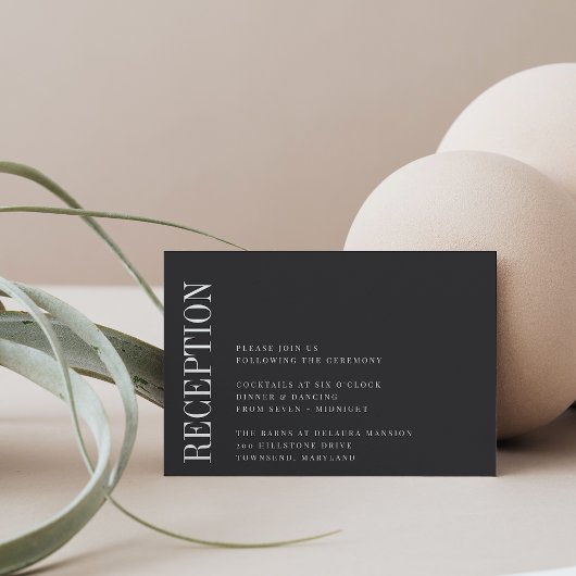 Parallelle | Moderne ontvangst van zwart-witbruilo Informatiekaartje