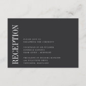 Parallelle | Moderne ontvangst van zwart-witbruilo Informatiekaartje (Voorkant)