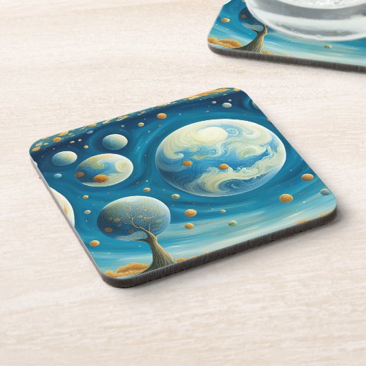 Parallelle universa bier onderzetter (Linkerzijde)