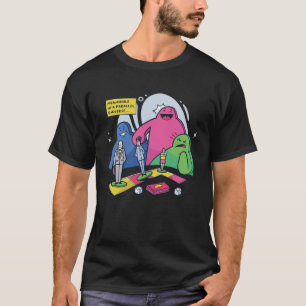 Parallelle universeel schaakspel buitenaardse t-shirt